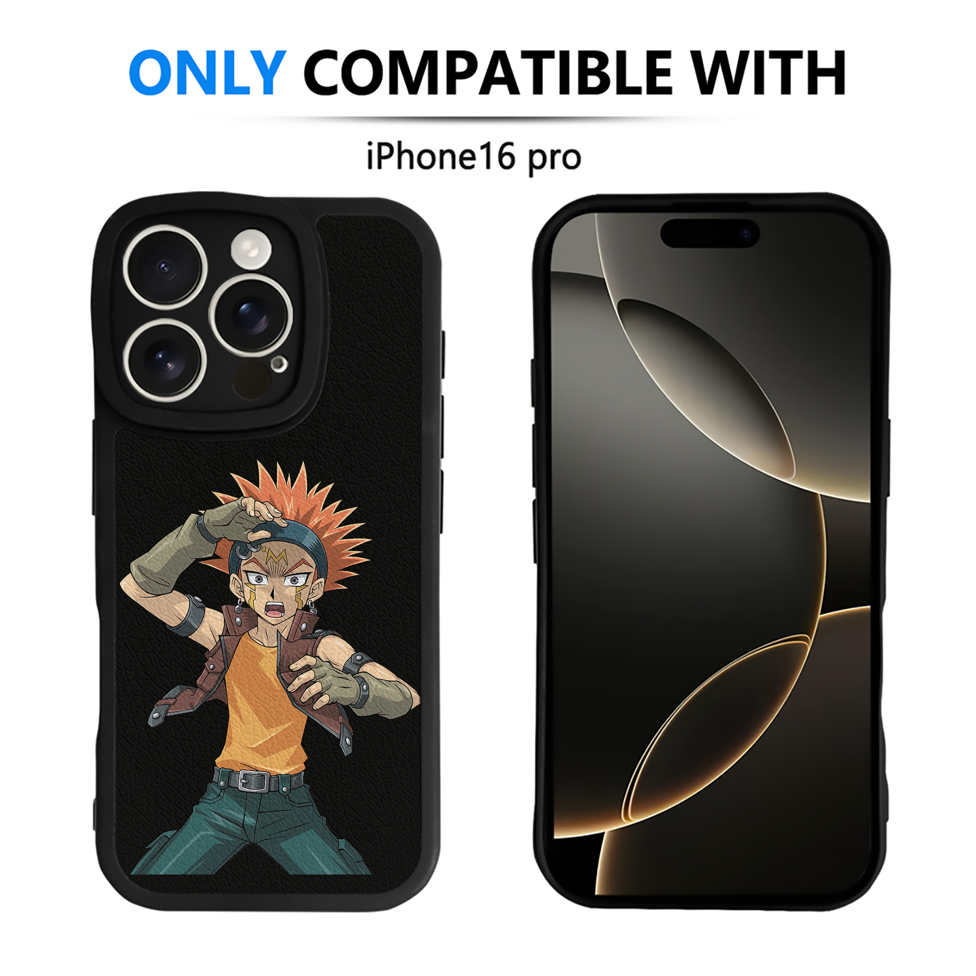 （画像用） 遊☆戯☆王 Yu-Gi-Oh! 【iPhone 16シリーズ対応】シリコンスマホケース（レザー調） 材質：シリコン